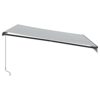 Tenda Retrattile Manuale con LED Antracite e Bianco 400x350 cm 3215809