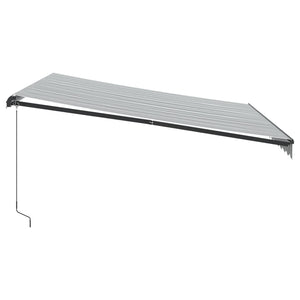 Tenda Retrattile Manuale con LED Antracite e Bianco 400x350 cm 3215809