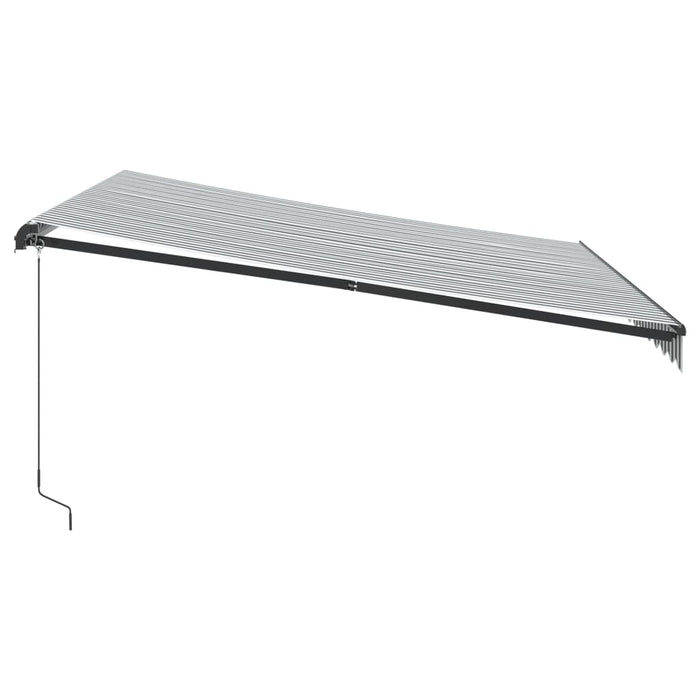 Tenda Retrattile Manuale con LED Antracite e Bianco 400x350 cm 3215809