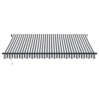 Tenda Sole Retrattile Automatica 400x350 cm Antracite e Bianco