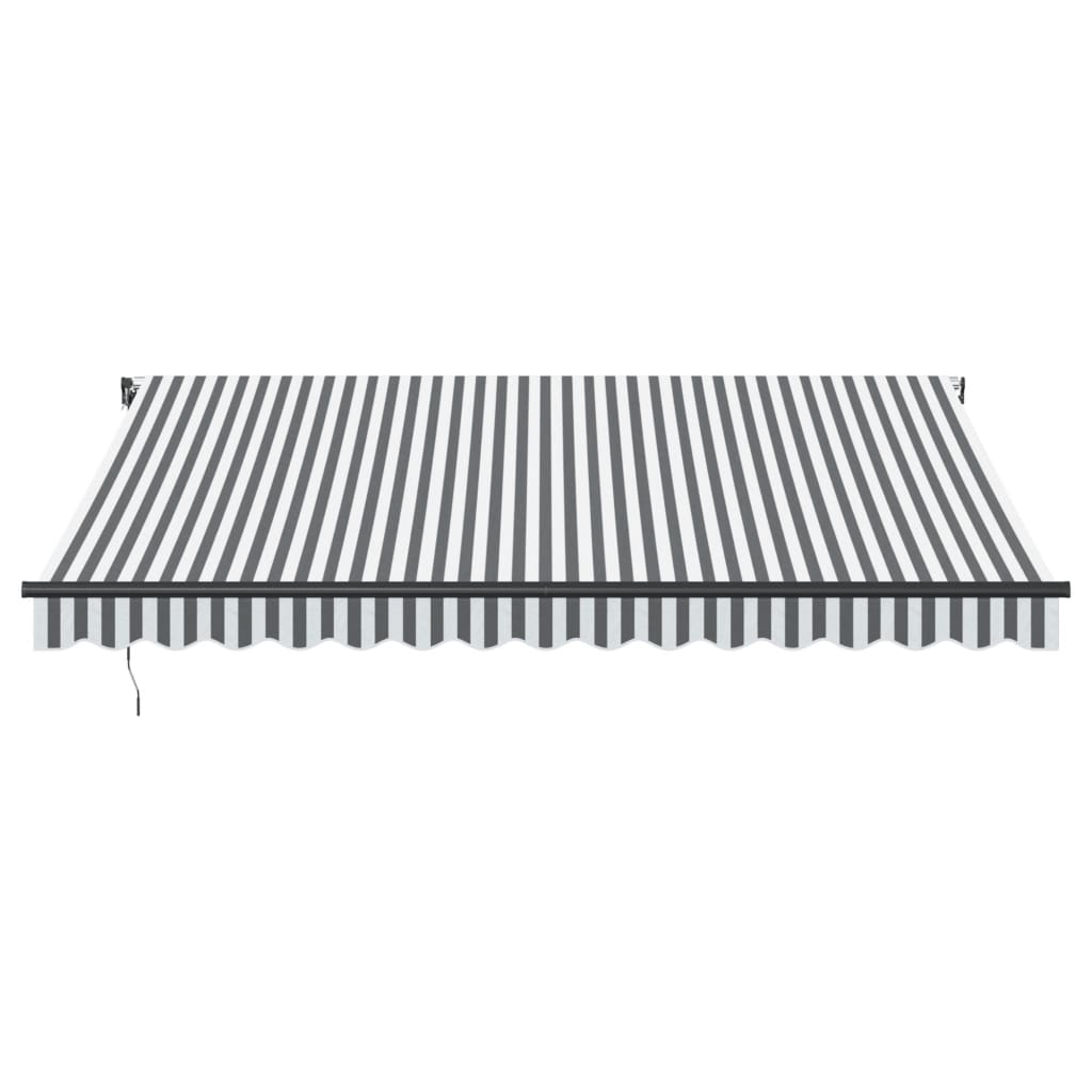 Tenda Sole Retrattile Automatica 400x350 cm Antracite e Bianco 3215810