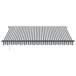 Tenda Sole Retrattile Automatica 400x350 cm Antracite e Bianco 3215810