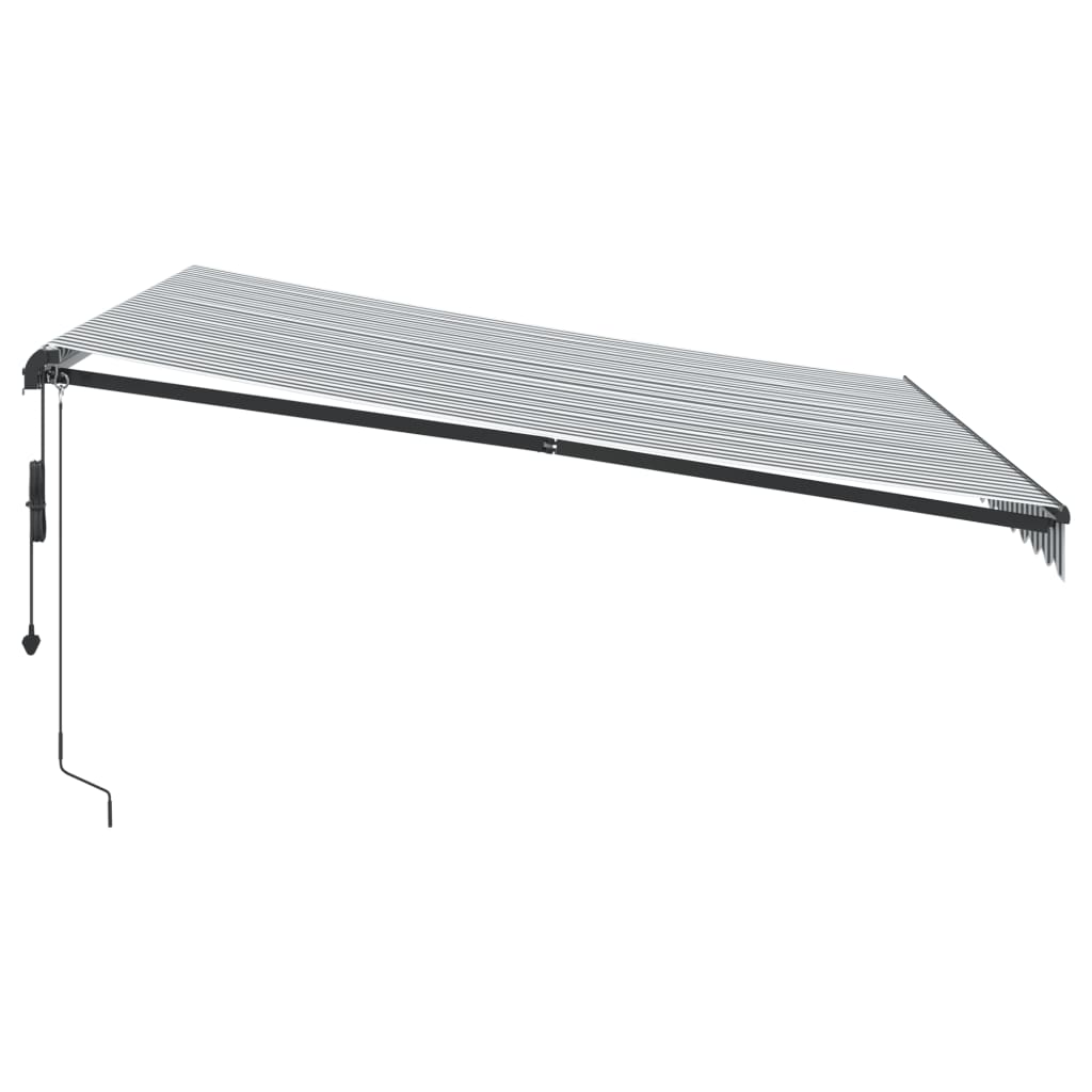 Tenda Sole Retrattile Automatica 400x350 cm Antracite e Bianco 3215810