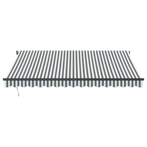 Tenda Retrattile Automatica LED Antracite e Bianco 400x350 cm 3215811