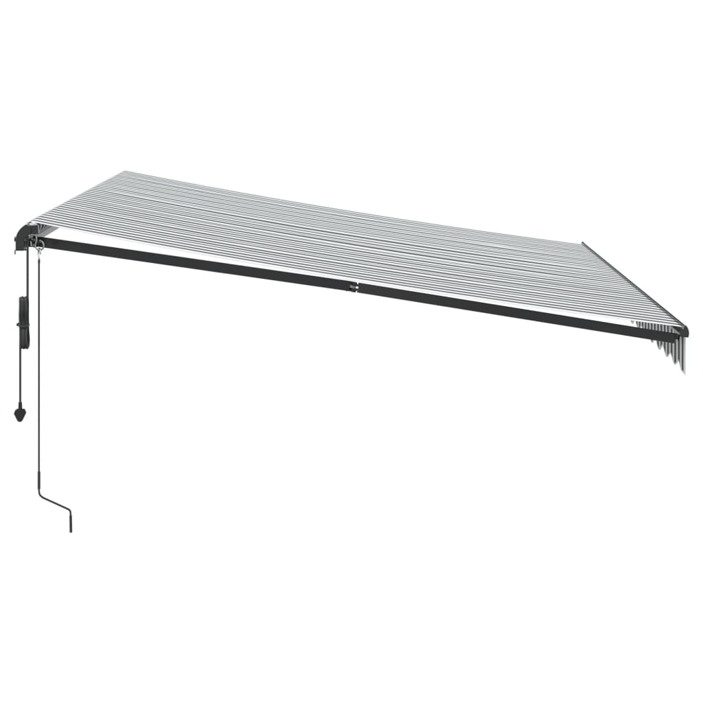 Tenda Retrattile Automatica LED Antracite e Bianco 400x350 cm 3215811