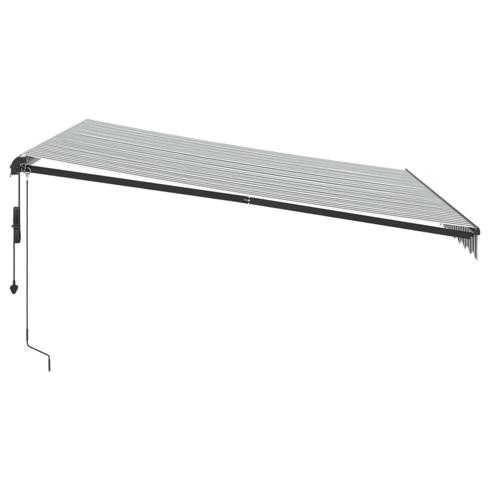 Tenda Retrattile Automatica LED Antracite e Bianco 400x350 cm 3215811