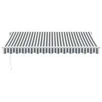 Tenda da Sole Retrattile Manuale Antracite e Bianco 350x250 cm 3216036