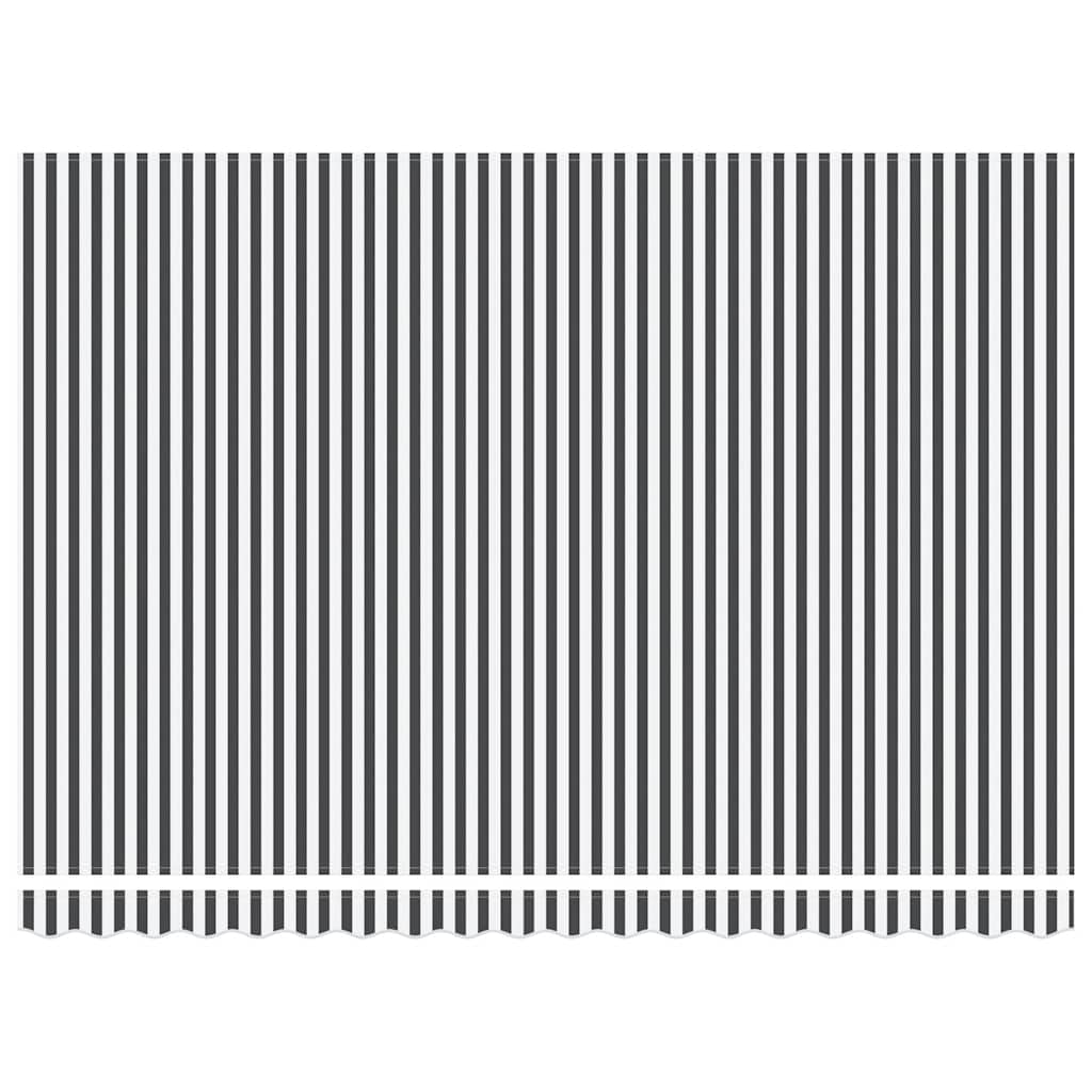 vidaXL Tenda Retrattile Antracite e Bianca 4,5x3 m Tessuto e Alluminio