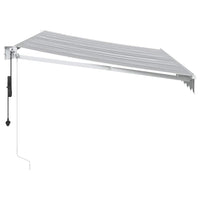 Tenda Retrattile Antracite e Bianca 3,5x2,5m Tessuto/Alluminio 3216114