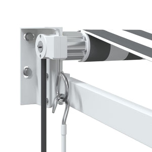 Tenda Retrattile Antracite e Bianca 3,5x2,5m Tessuto/Alluminio 3216114