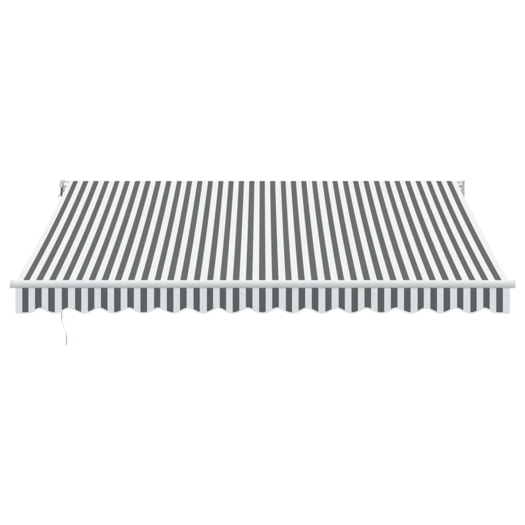 Tenda Retrattile Antracite e Bianca 4x3 m Tessuto e Alluminio 3216115