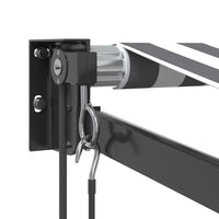 Tenda Retrattile Antracite e Bianca 3,5x2,5m Tessuto/Alluminio 3216119