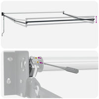 Tenda Retrattile Antracite e Bianca 4x3 m Tessuto e Alluminio