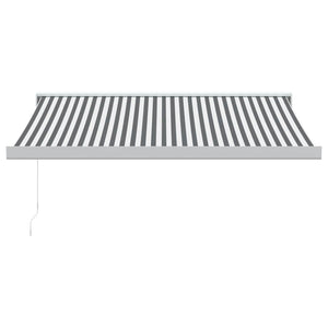 Tenda da Sole Antracite e Bianca 3x2,5 m Tessuto e Alluminio 3216123