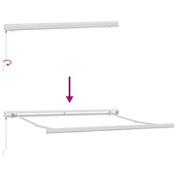 Tenda da Sole Antracite e Bianca 3x2,5 m Tessuto e Alluminio 3216123