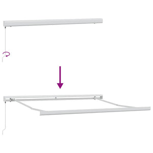 Tenda da Sole Antracite e Bianca 3x2,5 m Tessuto e Alluminio 3216123