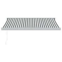 Tenda Retrattile Antracite e Bianca 3,5x2,5m Tessuto/Alluminio 3216124