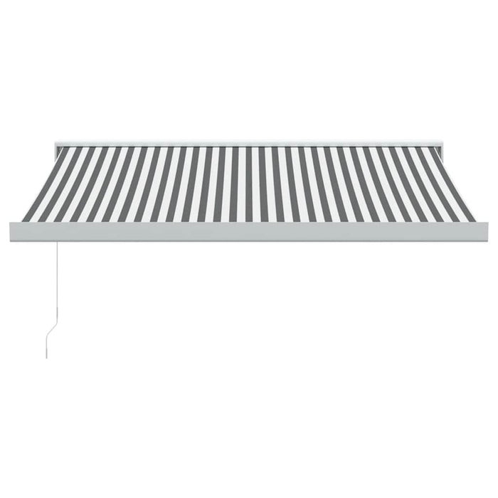 Tenda Retrattile Antracite e Bianca 3,5x2,5m Tessuto/Alluminio 3216124