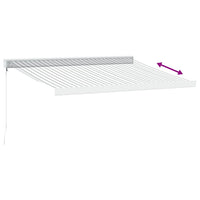 Tenda Retrattile Antracite e Bianca 3,5x2,5m Tessuto/Alluminio 3216124