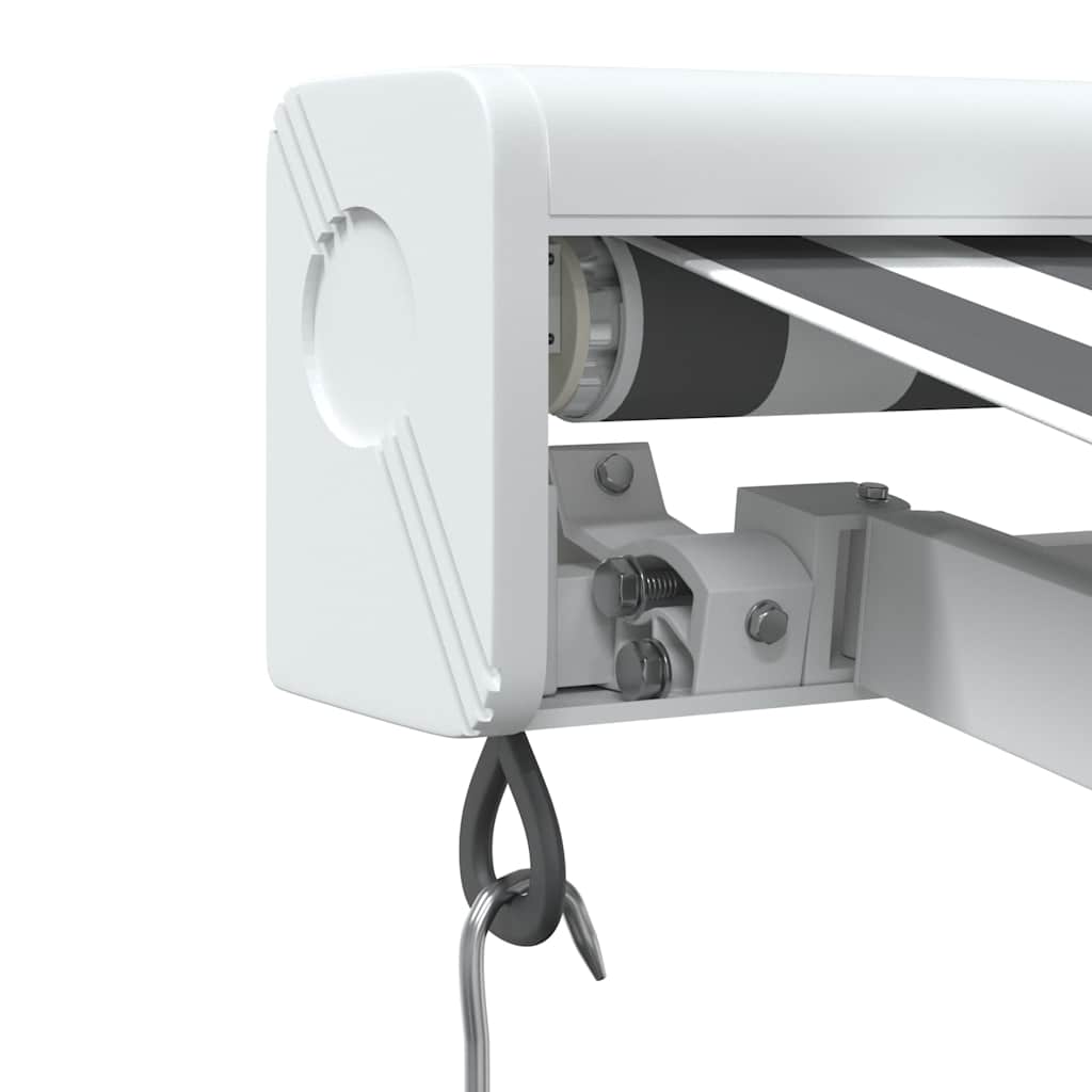 Tenda Retrattile Antracite e Bianca 3,5x2,5m Tessuto/Alluminio 3216124