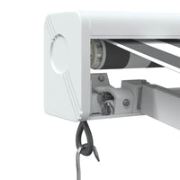 Tenda Retrattile Antracite e Bianca 3,5x2,5m Tessuto/Alluminio 3216124