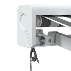 Tenda Retrattile Antracite e Bianca 3,5x2,5m Tessuto/Alluminio 3216124