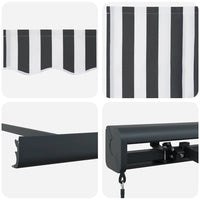 Tenda da Sole Antracite e Bianca 3x2,5 m Tessuto e Alluminio 3216128