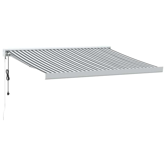 Tenda da Sole Antracite e Bianca 3x2,5 m Tessuto e Alluminio 3216133