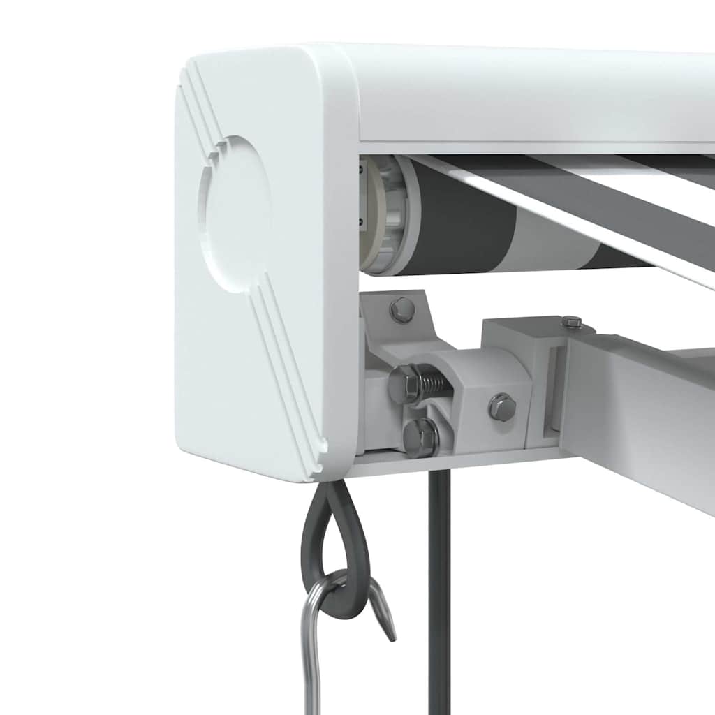 Tenda Retrattile Antracite e Bianca 3,5x2,5m Tessuto/Alluminio 3216134