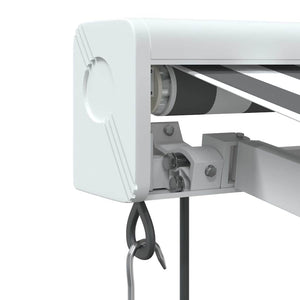 Tenda Retrattile Antracite e Bianca 3,5x2,5m Tessuto/Alluminio 3216134