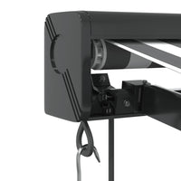 Tenda Retrattile Antracite e Bianca 3,5x2,5m Tessuto/Alluminio 3216139