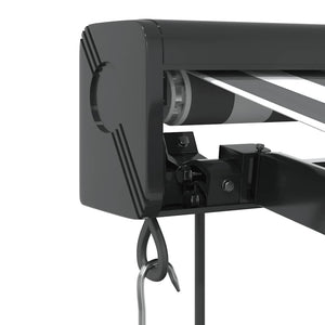 Tenda Retrattile Antracite e Bianca 3,5x2,5m Tessuto/Alluminio 3216139