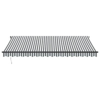 Tenda da Sole Retrattile Manuale Antracite e Bianco 450x300 cm 3216145