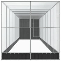 Gabbia per uccelli voliera con estensione argento 1037 x 203 x 216 cm acciaio argento 02_0045642