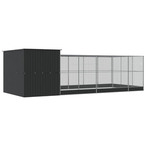 Voliera con Estensione Argento 704x303x216 cm in Acciaio 3214264