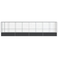 Voliera con Estensione Argento 834,5x107x212 cm in Acciaio 3214269