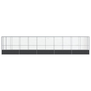 Voliera con Estensione Argento 1042,5x107x212 cm in Acciaio 3214270