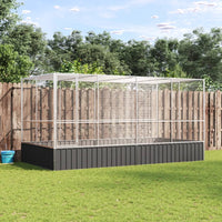 Voliera con Estensione Argento 418x207x212 cm Acciaio 3214272