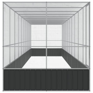 Gabbia per uccelli voliera con estensione argento 1039 x 207 x 212 cm acciaio Argento 02_0045643