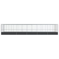Voliera con Estensione Argento 1139x307x212 cm in Acciaio