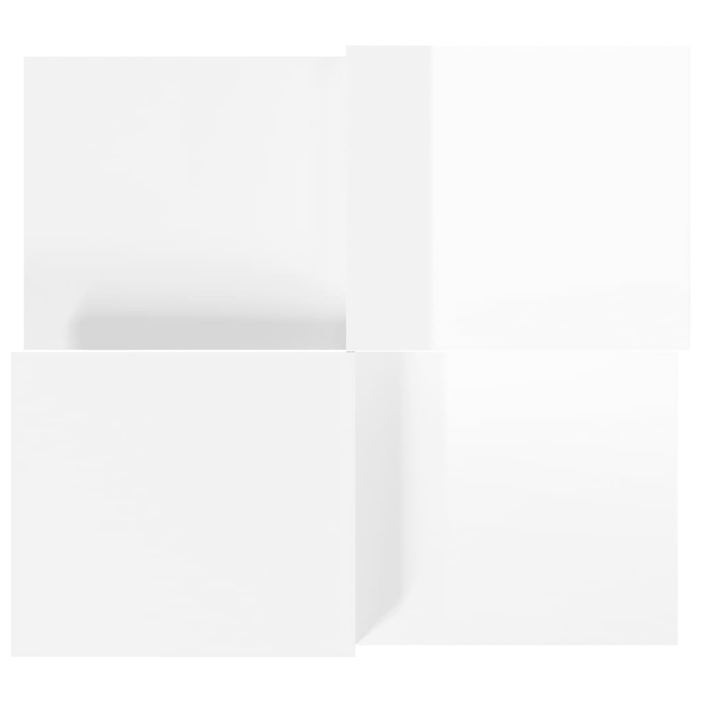 Tavolini da Salotto 2 pz Bianco Lucido in Legno Multistrato 3216155