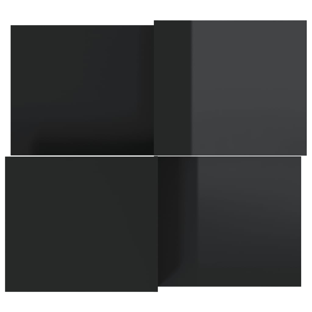 Tavolini da Salotto 2 pz Nero Lucido in Legno Multistrato 3216156