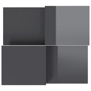 Tavolini da Salotto 2 pz Grigio Lucido in Legno Multistrato 3216157