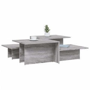 Tavolini da Salotto 2 pz Grigio Sonoma in Legno Multistrato 3216159