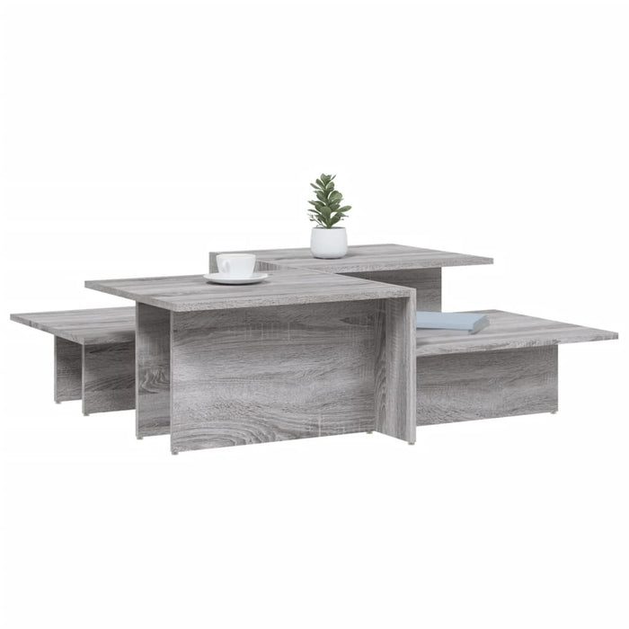 Tavolini da Salotto 2 pz Grigio Sonoma in Legno Multistrato 3216159