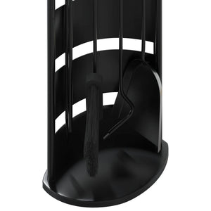 Set di attrezzi per camino 5 pezzi-Kit per camino 23x15x66 cm in acciaio 153716