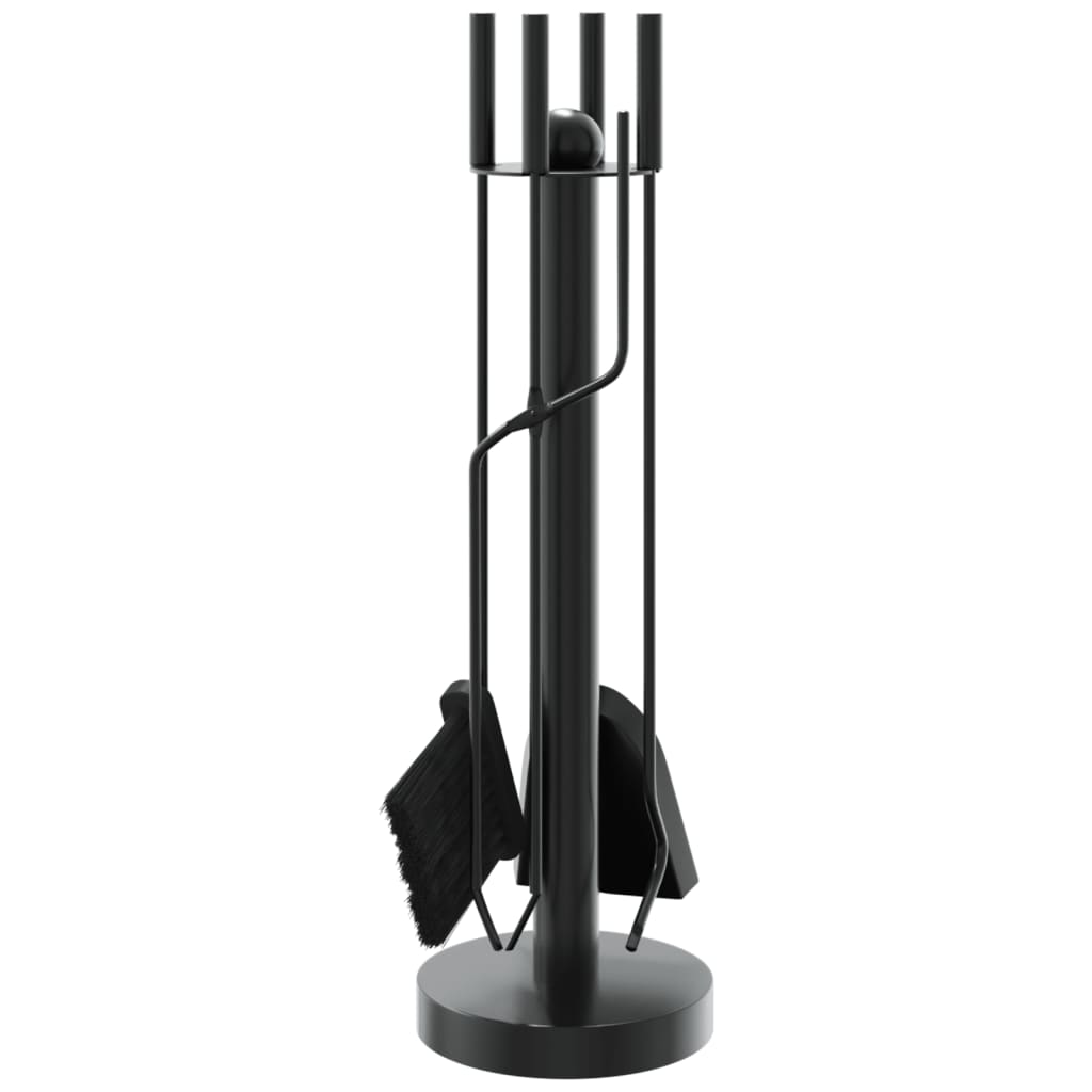 Set di attrezzi per camino 5 pezzi 18x56 cm in acciaio 156377