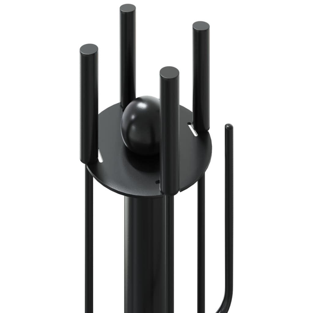 Set di attrezzi per camino 5 pezzi 18x56 cm in acciaio 156377