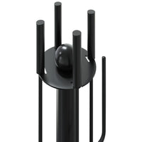 Set di attrezzi per camino 5 pezzi 18x56 cm in acciaio 156377