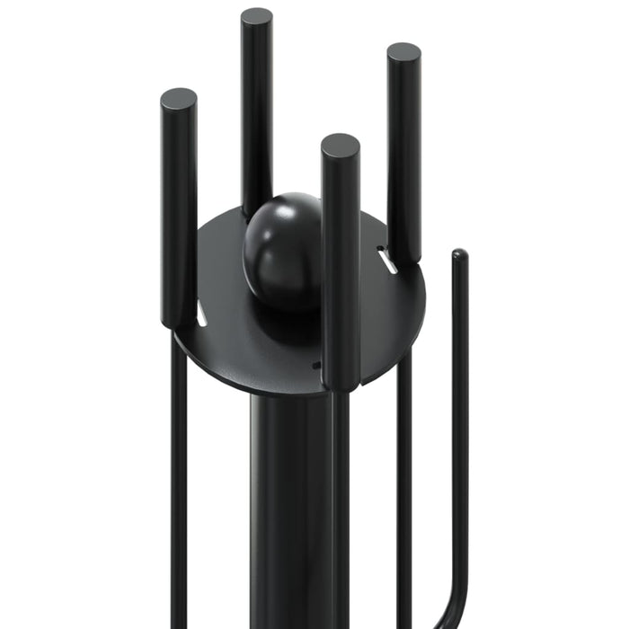 Set di attrezzi per camino 5 pezzi 18x56 cm in acciaio 156377